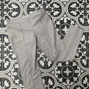 Isabel Marant Grey and White Stripped Wool Trouser
